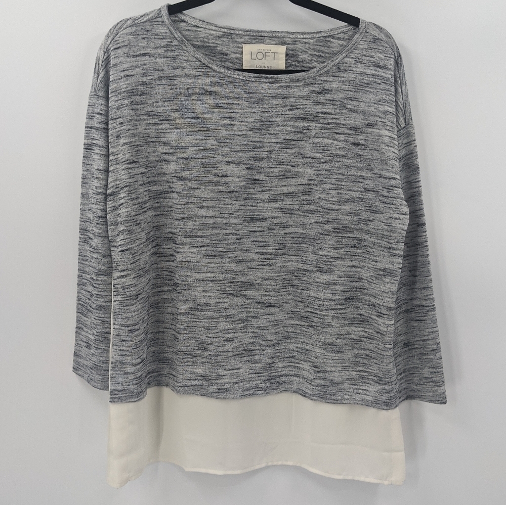 LOFT Outlet Lounge Mixed Media Top